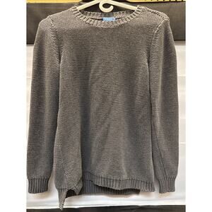 J. McLaughlin Jeanette Chainmail Armor Sweater Womens Small Grey